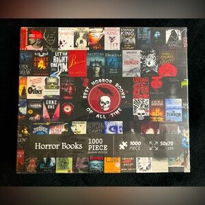 Jigsaw Puzzle "Best Horror Books of All Time", 1000 Piece, 50x70, New Sealed Box